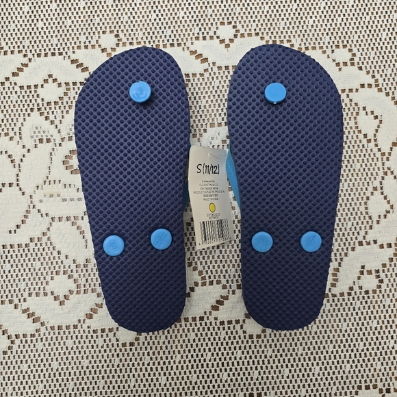 2pk NWT Boy's Flip Flops Sharks & Dinosaur Surfs Up Dude Sandals Shoes S 11 / 12 - Picture 5 of 6